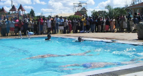 Swimming with an audience, Eldoret