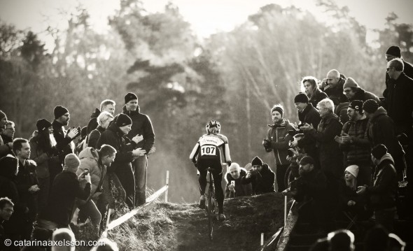 Lisa Norden under Cykelcross SM på Stora Skuggan 2013