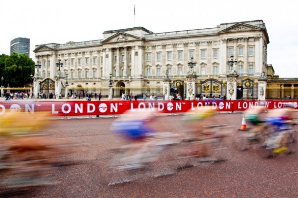 ITU racing outside Buckingham palace London